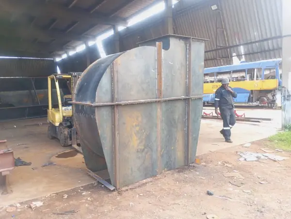 Fabricated steel fan housing