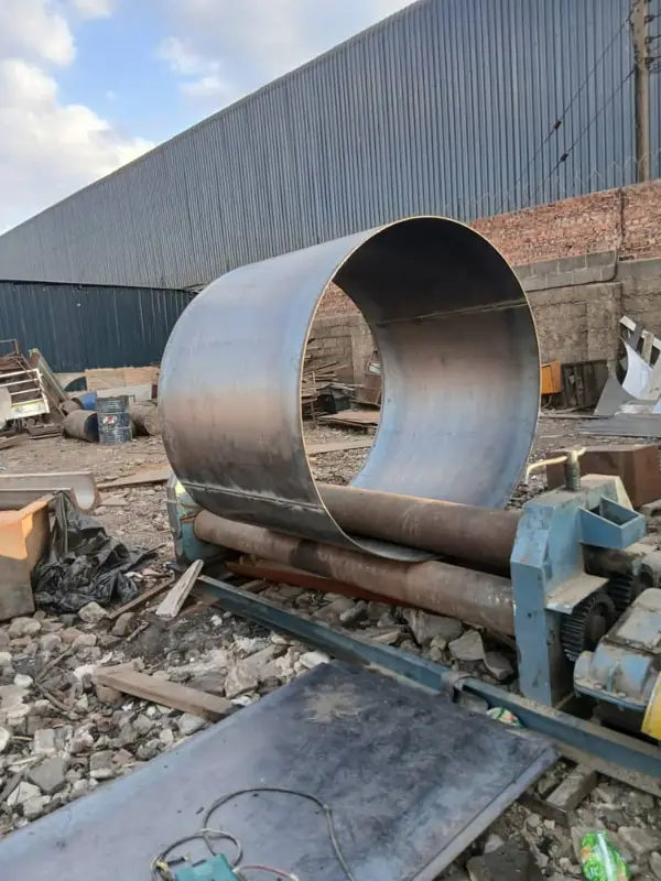 Rolled steel cylinder section